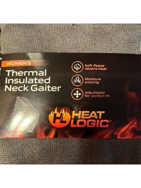 Heat Logic Neck Gator, Thermal Insulated Soft Fleece Adj., One Size Fits Most T4